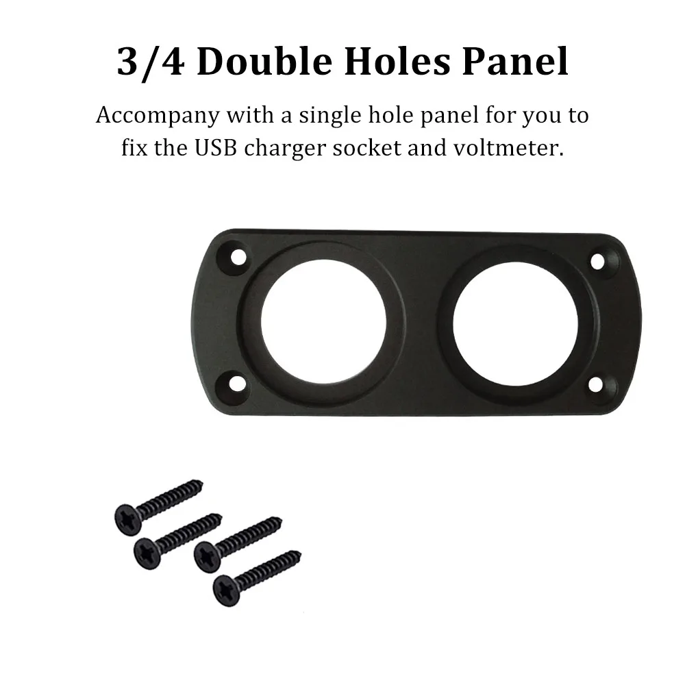 Водонепроницаемый 24 Вт двойной 2.4A USB зарядное устройство розетка Напряжение метр