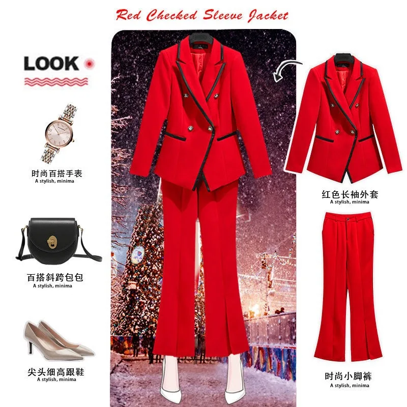 

Jacket for Women Korean Style 2020 Spring and Autumn New Fashion Black Edge Temperament Professional Tailored Suit Workwear