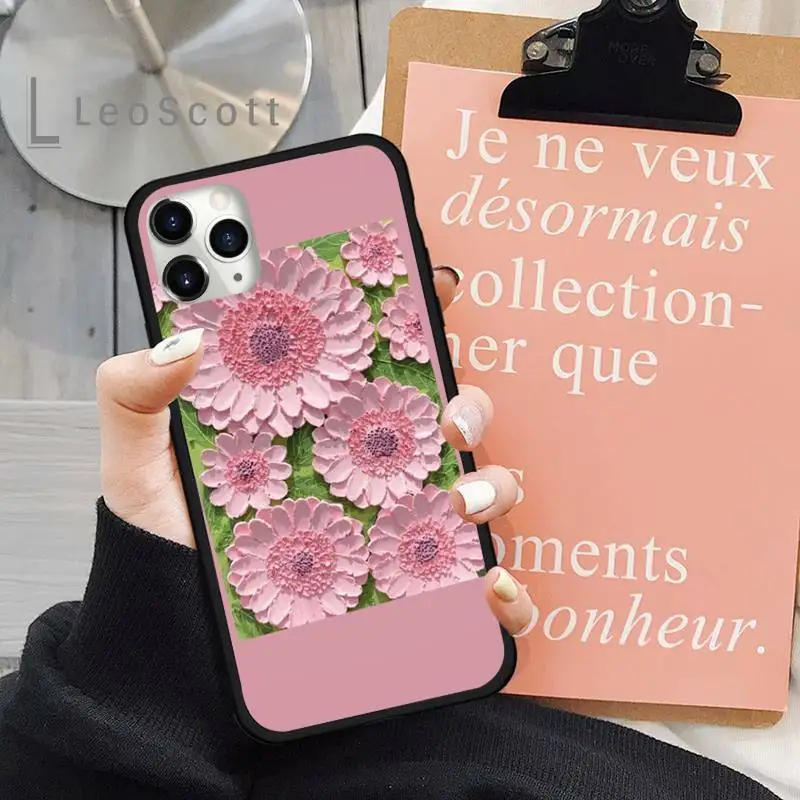 

Creative three-dimensional oil painting Phone Case for iPhone 11 12 pro XS MAX 8 7 6 6S Plus X 5S SE 2020 XR