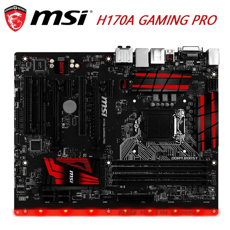 

Материнская плата LGA 1151 MSI H170A GAMING PRO DDR4 Core i7 i5 i3 Desktop H170 материнская плата 1151 HDMI-совместимая 710 DDR4