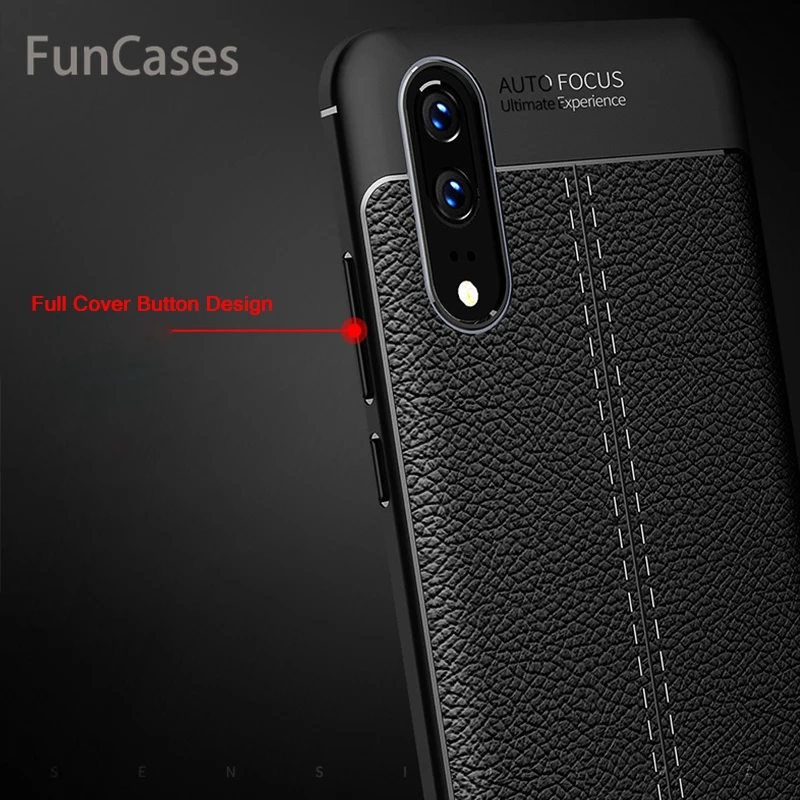 Для huawei P20 Pro чехол бампер защитный Litchi кожаный стиль ультра тонкий