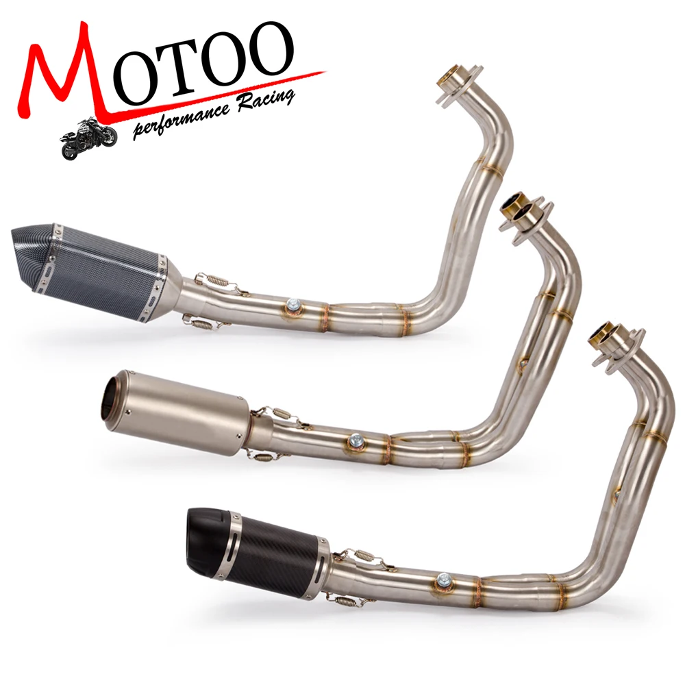Motoo MT07 FZ07 мотоциклетная выхлопная полная система для Yamaha MT 07 2014 2019 с глушителем