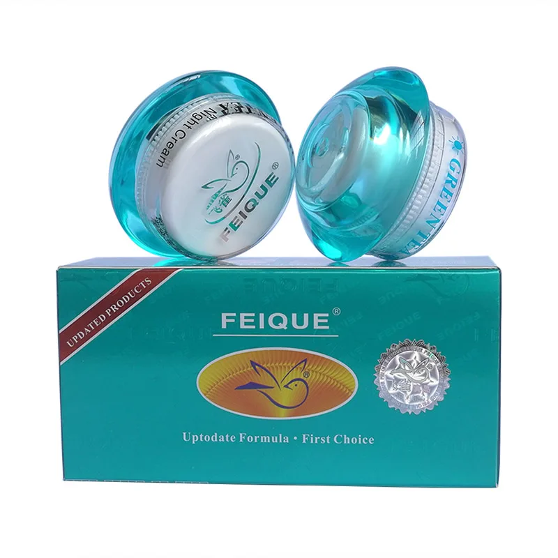 Зеленый чай отбеливающий питательный набор против веснушек природная активность Зеленый чай дневной крем ночной крем