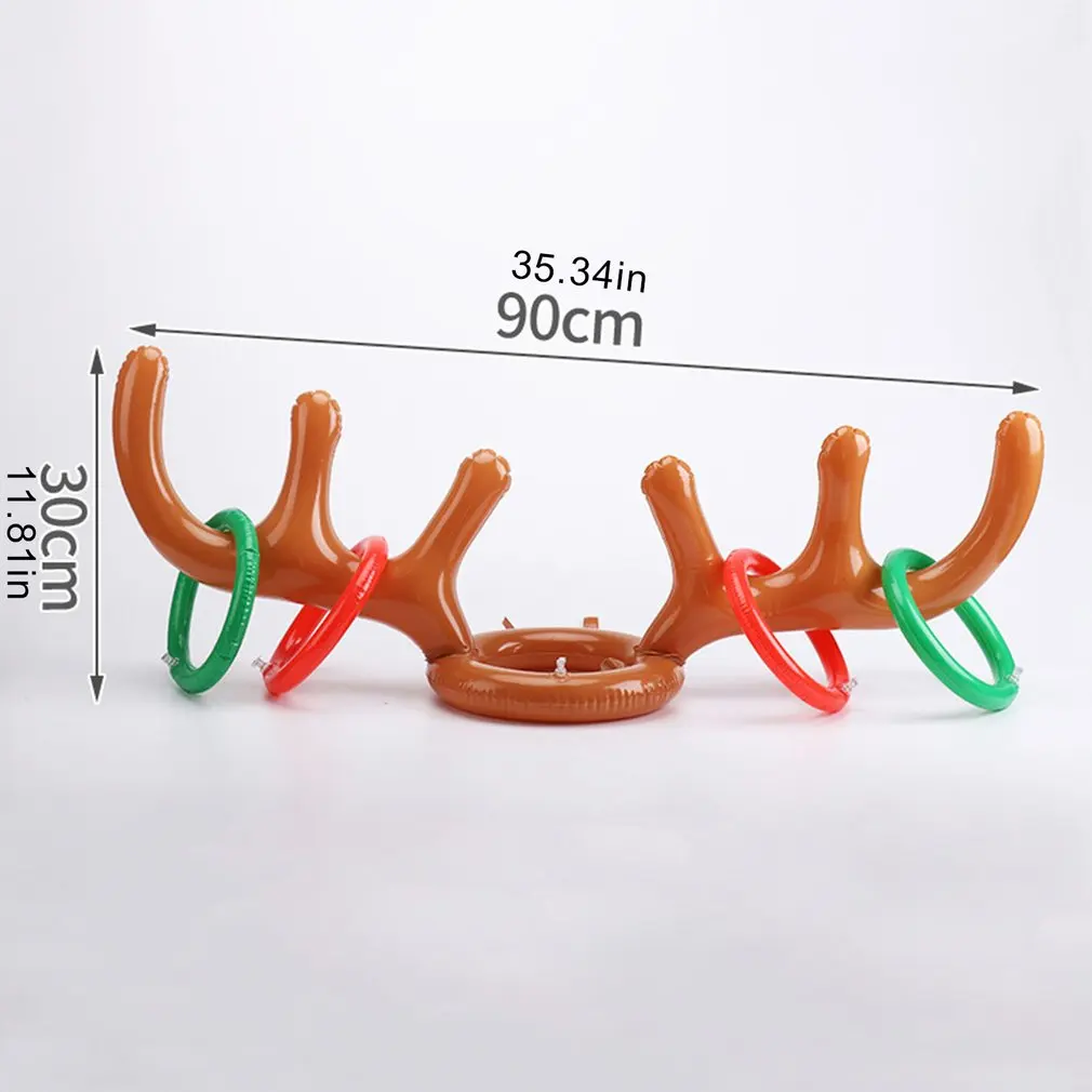 

Christmas Game Inflatable Reindeer Antler Hat Ring Toss Christmas Gift for Kids Navidad Natal New Year Gift Game Xmas Decor Noel