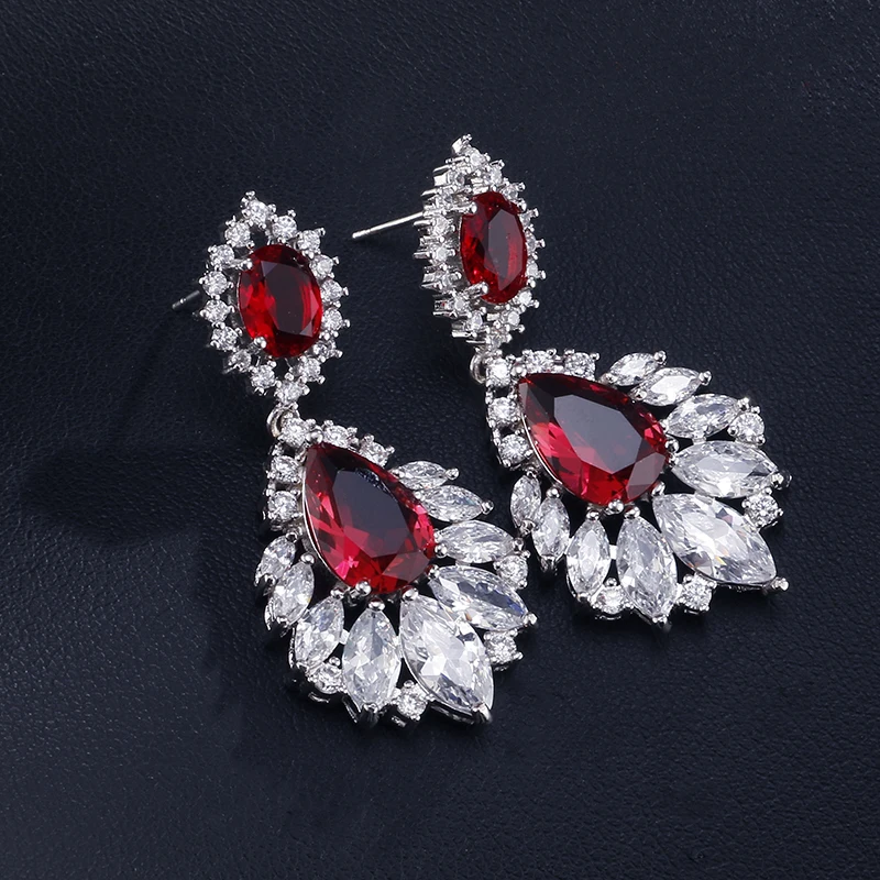 RAKOL Корейская элегантная люстра AAA+ кубический цирконий длинные большие хрустальные свадебные Висячие серьги для свадебных ювелирных изделий RE03635K