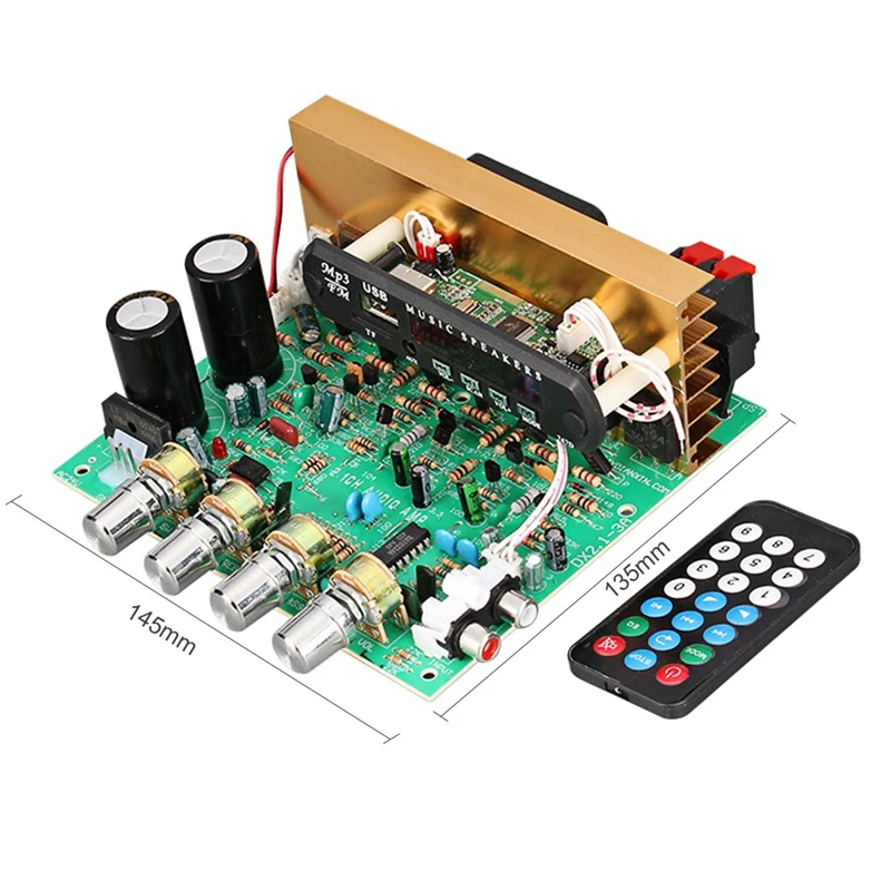 Bluetooth усилитель плата 80 Вт 2 1 канальный сабвуфер Amplificador o с Aux Fm Tf U диск домашний