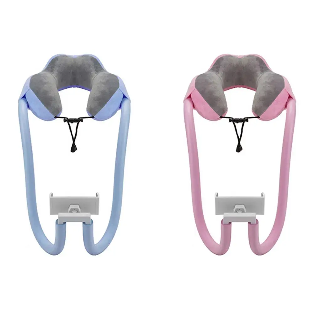

Universal Neck Pillow Phone Stand With 360 Clip 2 In1 Cell Phone Holder For Phone Tablet Computer Comfortable U Shaped Pillow