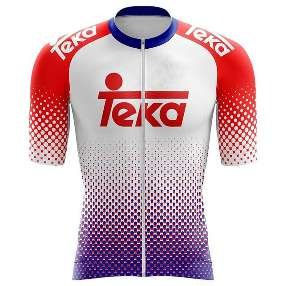 Мужские трикотажные футболки с коротким рукавом в стиле ретро для велоспорта |