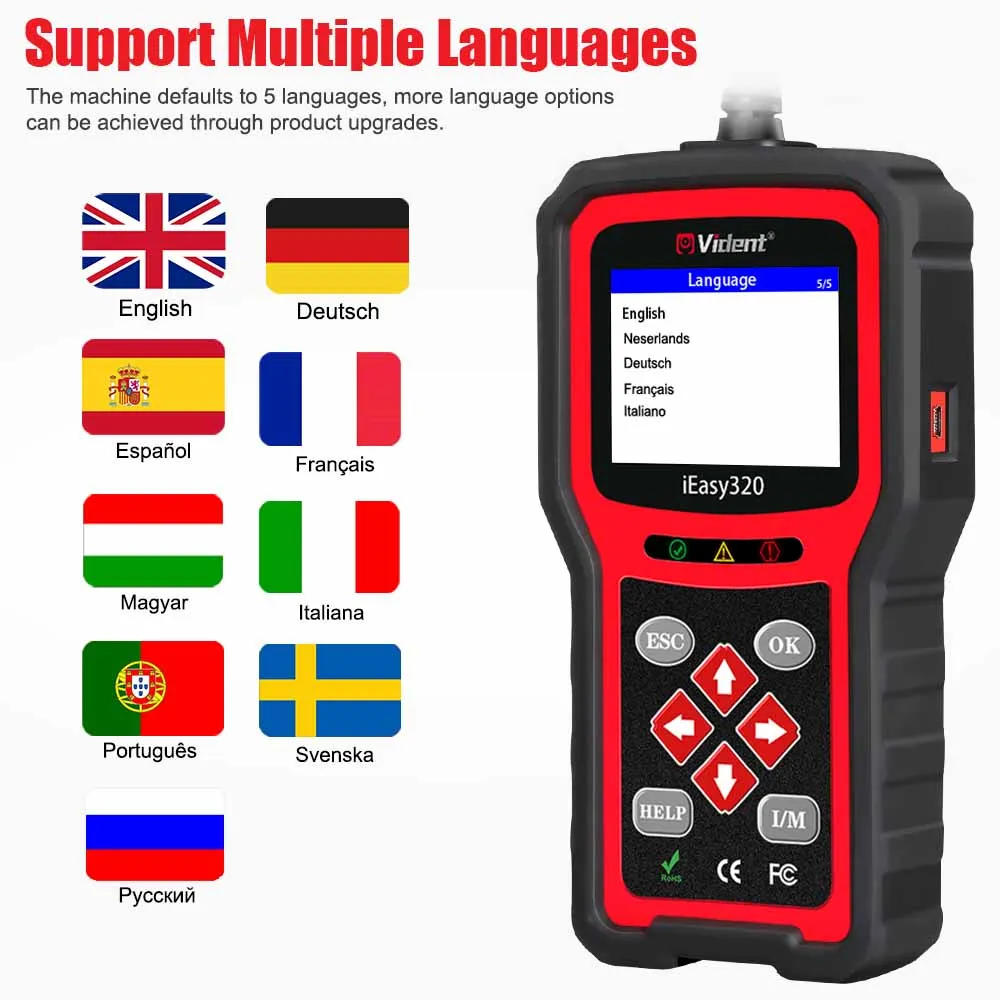 VIDENT iEasy320 OBDII/Eobd Can считыватель кодов OBD2 диагностический инструмент для