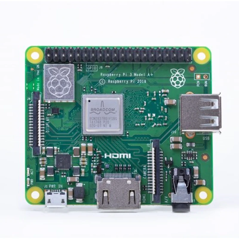 Новый четырехъядерный процессор Raspberry Pi 3 Model A + Plus BMC2837B0 512M RAM 3A с Wi-Fi и Bluetooth |