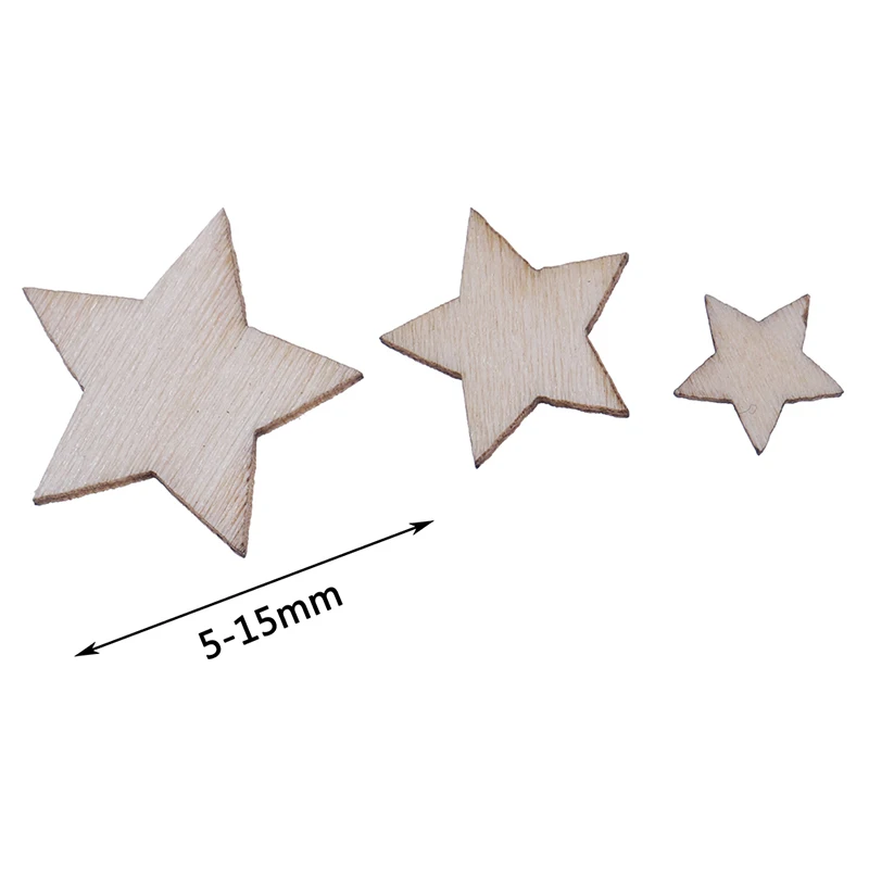 100 шт./компл. дерева Star DIY Рождественский скрапбукинг украшения для вечеринки