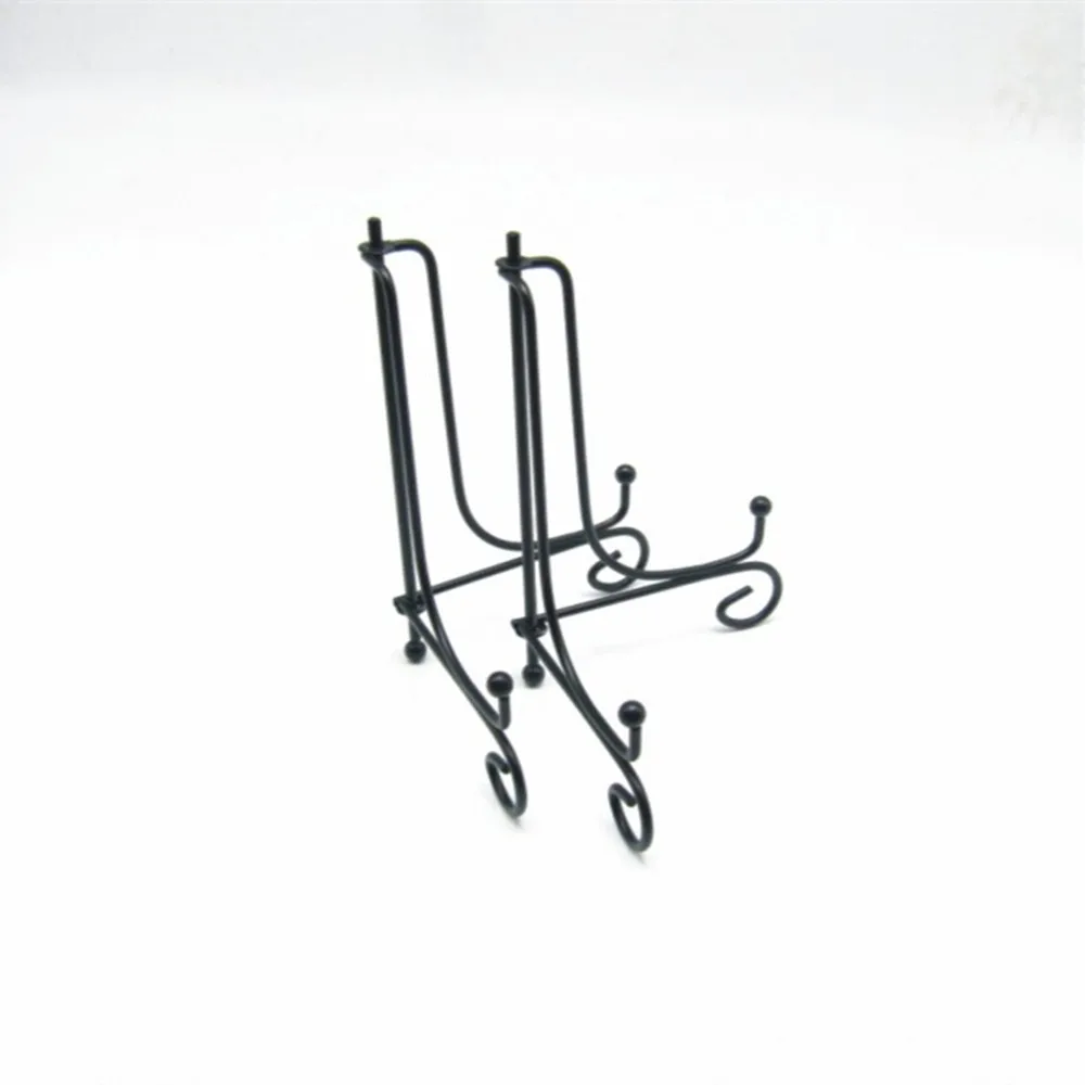 1pc Black Iron DIY Craft Bracket Book Holder Photo Pedestal Bowl Picture Frame Plate Rack Display Stand Easel Storage Holders | Дом и сад