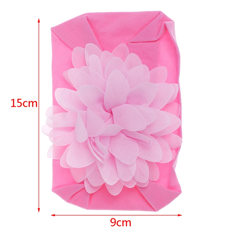 

Lovely Solid Newborn Baby Girl Flower Headbands Turban Elastic Kids Toddler Baby Hair Accessories New