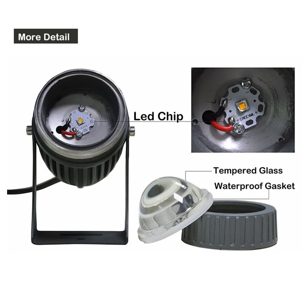 Светодиодный настенный светильник уличсветильник прожектор с узким лучом 10 Вт