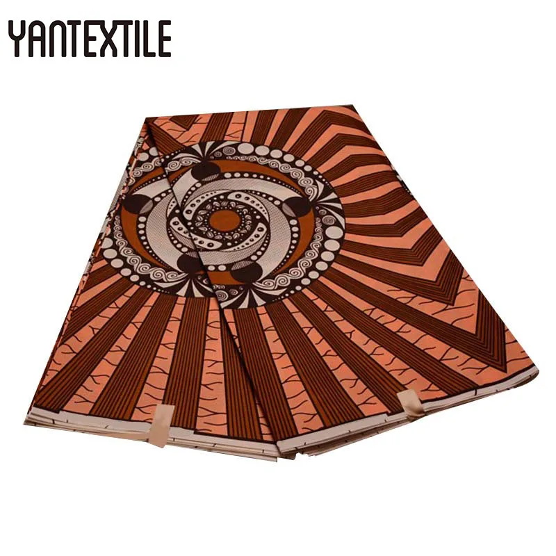 19040010 YANTEXTILE новая Анкара ткань Африканский Голландский Воск Принт Tissu Africain 3 ярдов настоящий воск Африканский батик ткань для свадебного платья - Цвет: 19040010