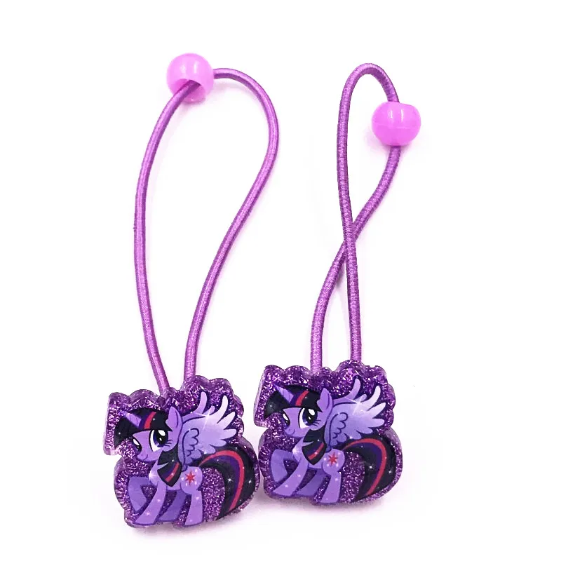 2 шт./компл. эластичные резинки для волос с мультяшными животными мягкие