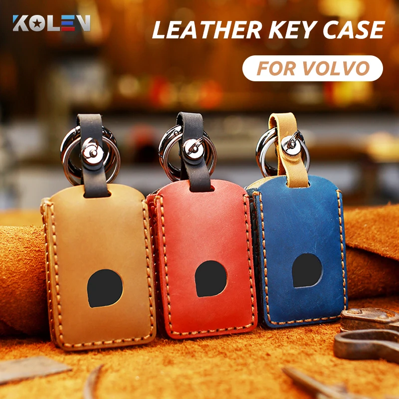 Кожаный чехол для автомобильного пульта дистанционного управления держатель Volvo