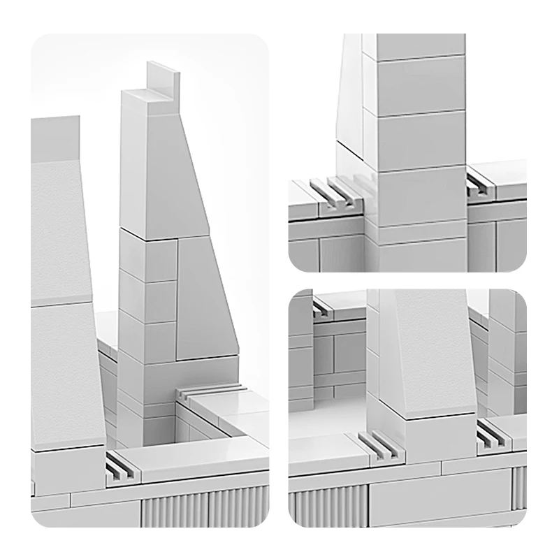 Кронштейн MOC для 21039 05007 75105 Saturn V запускаемая платформа стенд строительные блоки