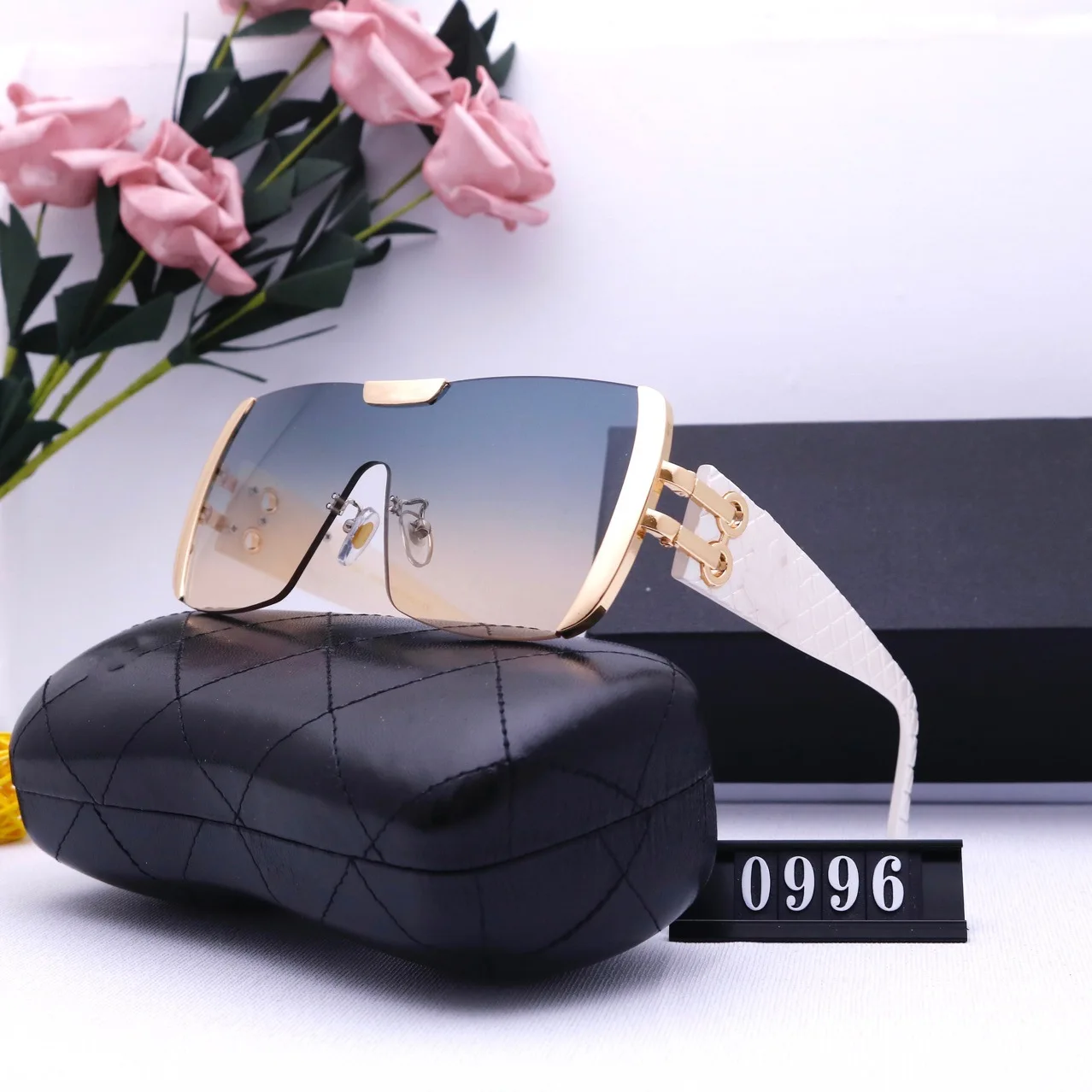 

Original Designer Brand Women Men Polarized Sunglasses Big Frame Oval Transparent Shades Glasses Driving Summer Outdoor Eyewear