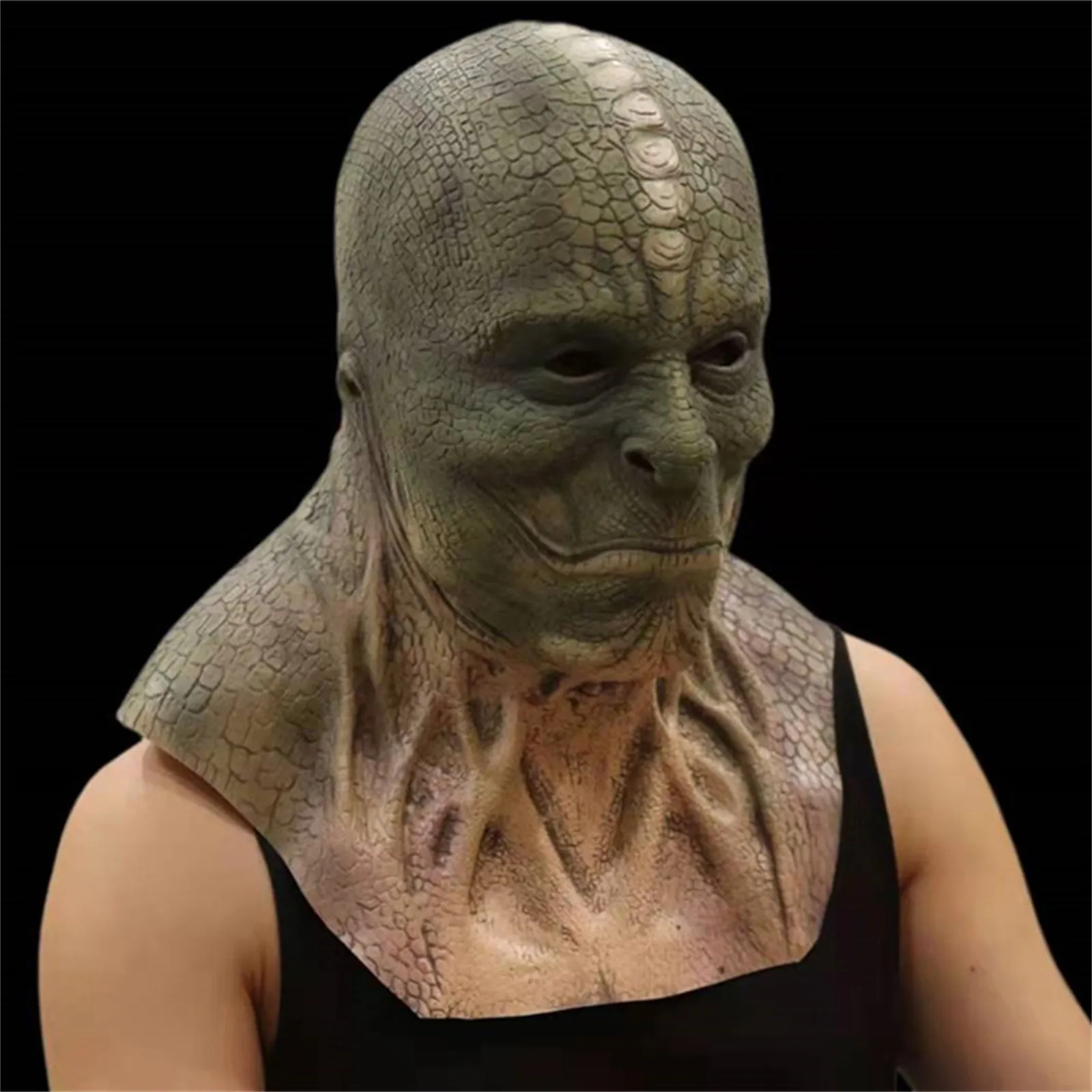 

Halloween Horror Devil Ghost Face Mask Snake Lizard Realistic Headgear Christmas Party Decoration Creative Props Ornament