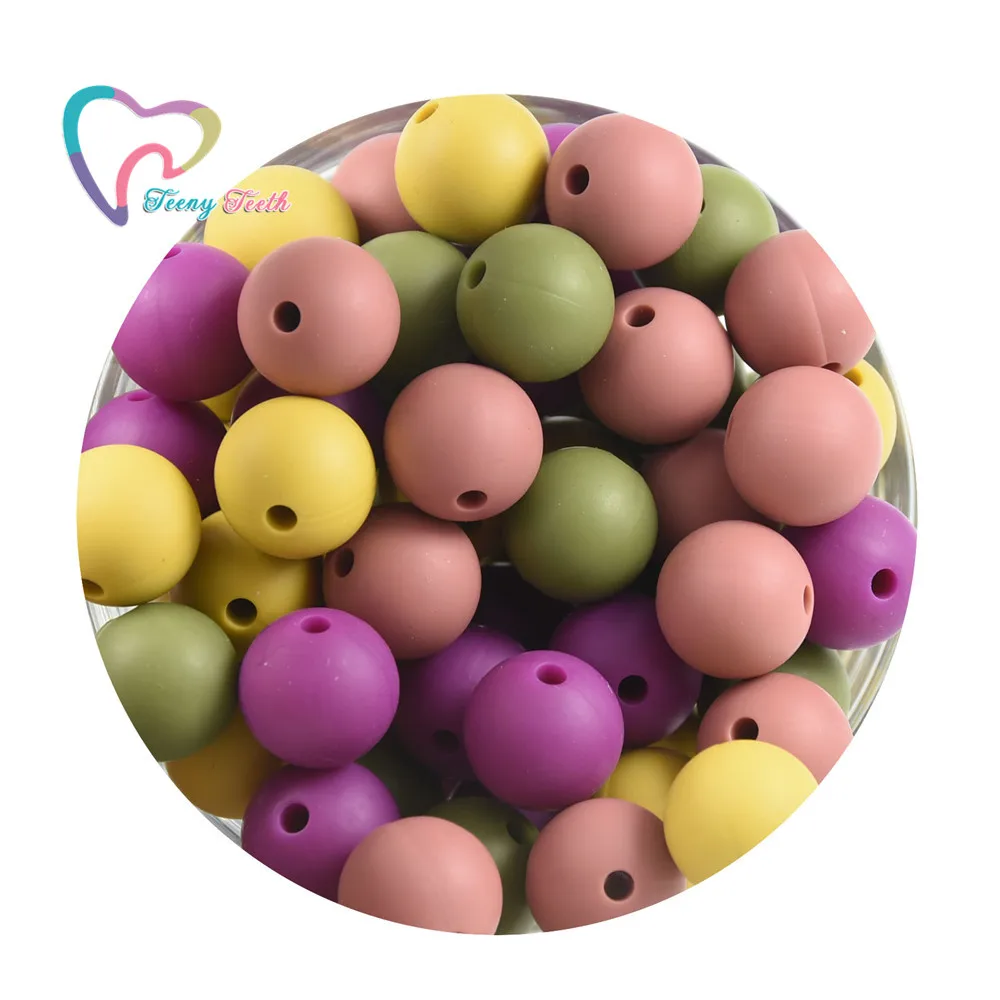 40 шт. монохромные силиконовые шарики 12 мм|Бусины| |