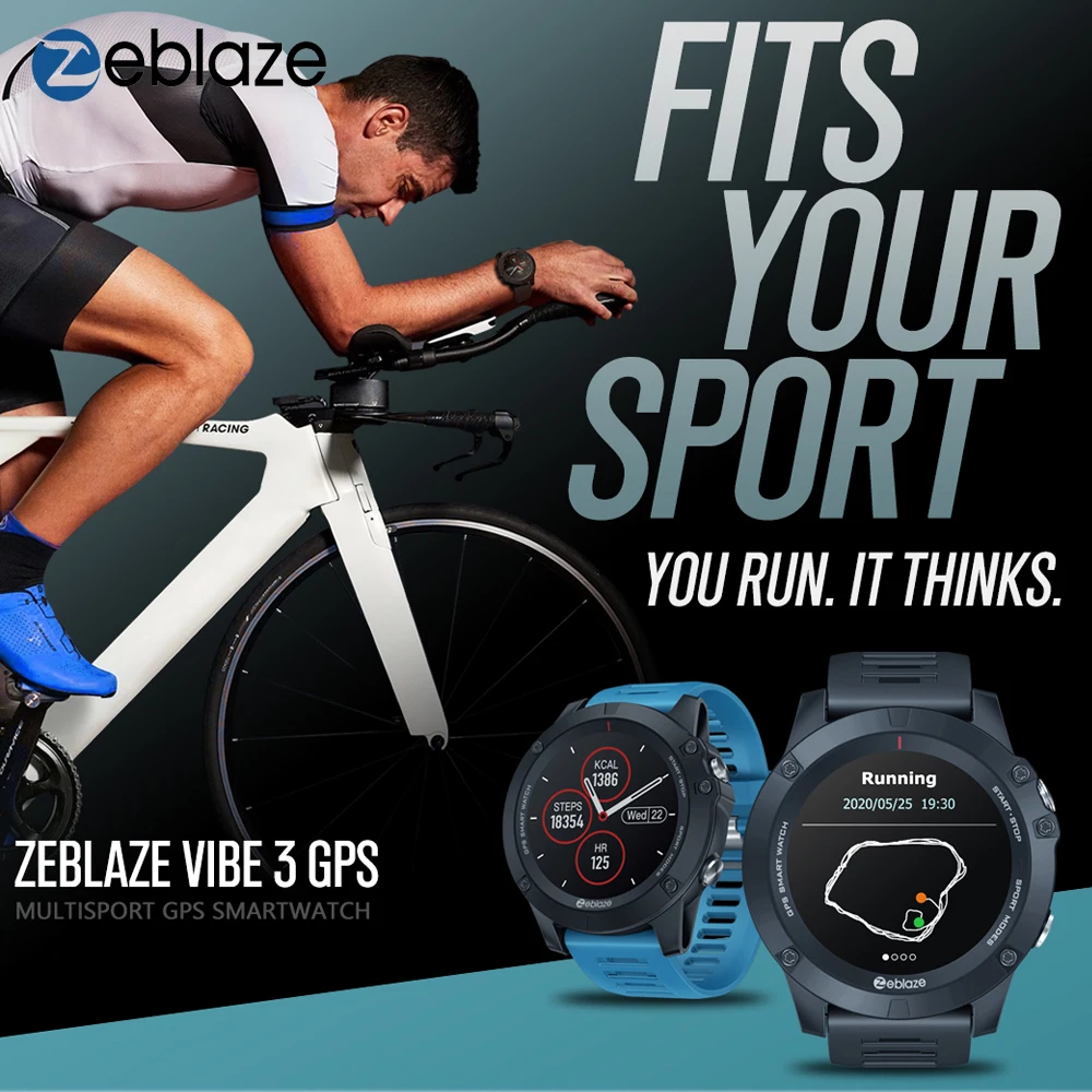 Оригинальные Zeblaze VIBE 3 GPS умные часы GLONASS Heart Rate IP67 водонепроницаемые спортивные с