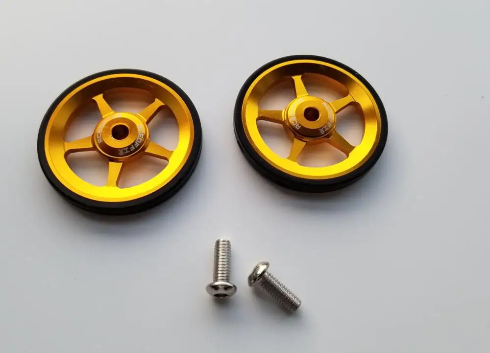 Легко колеса 2 шт Easywheel для Brompton складной велосипед сплав супер легкие