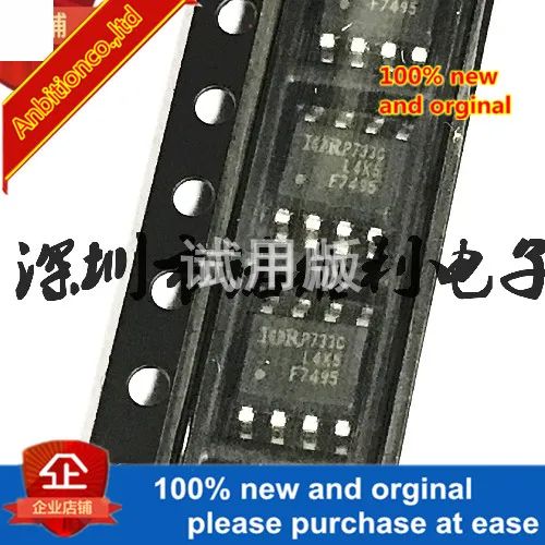 5 шт. 100% Новый оригинальный IRF7495TRPBF F7495 лапками углублением SOP 8 N channel 100V 7.3A MOSFET в