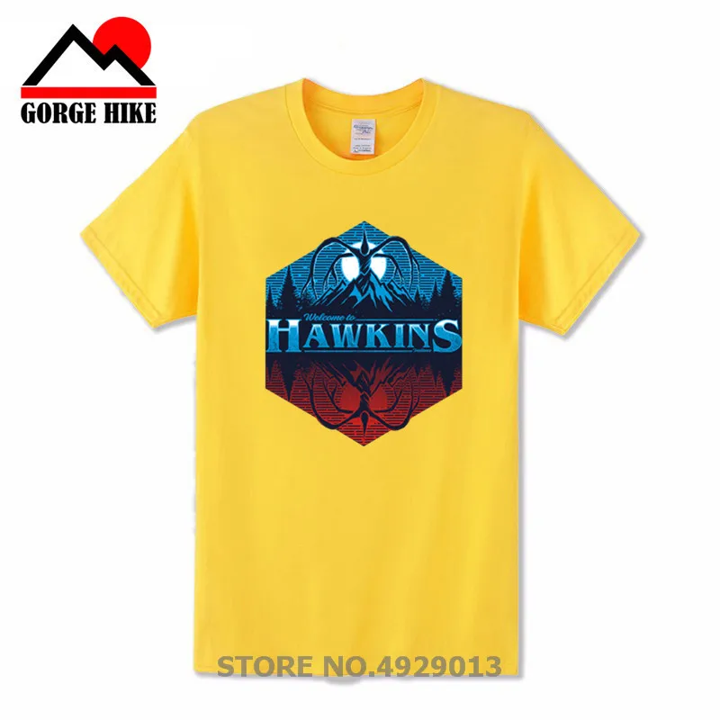 1983 power Light футболка 2019 Мужская странные вещи футболки Hawkins Upside Down Eleven школьные топы