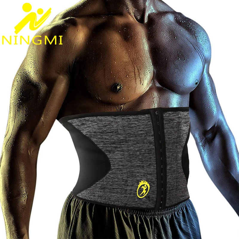 NINGMI Slim Body Shapers для мужской талии тренажер неопреновый корсаж с эффектом сауны Cincher тонкий моделирующий пояс для похудения пояс Корректирующее белье