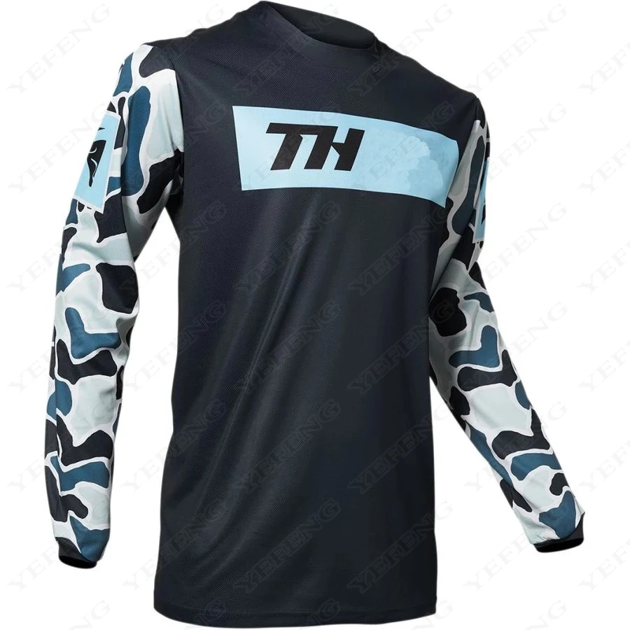 

Summer black blue Red Mtb Bmx Jersey Motocross Jersey Dirt Bike Riding Shirts Long Sleeve Cycling Jersey Men