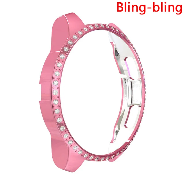 Bling-bling-Pink Чехол gear S3 frontier для samsung Galaxy Watch, 46 мм, 42 мм, ремешок, покрытие из мягкого ТПУ, универсальный защитный чехол, рамка - Цвет: Bling-bling-Pink
