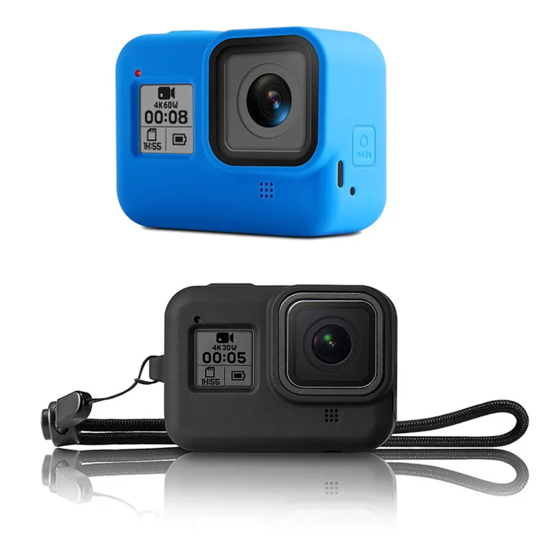 Защитный силиконовый чехол с ремешком на руку для спортивной камеры GoPro 8 аксессуары для спортивных и экшн-видеокамер
