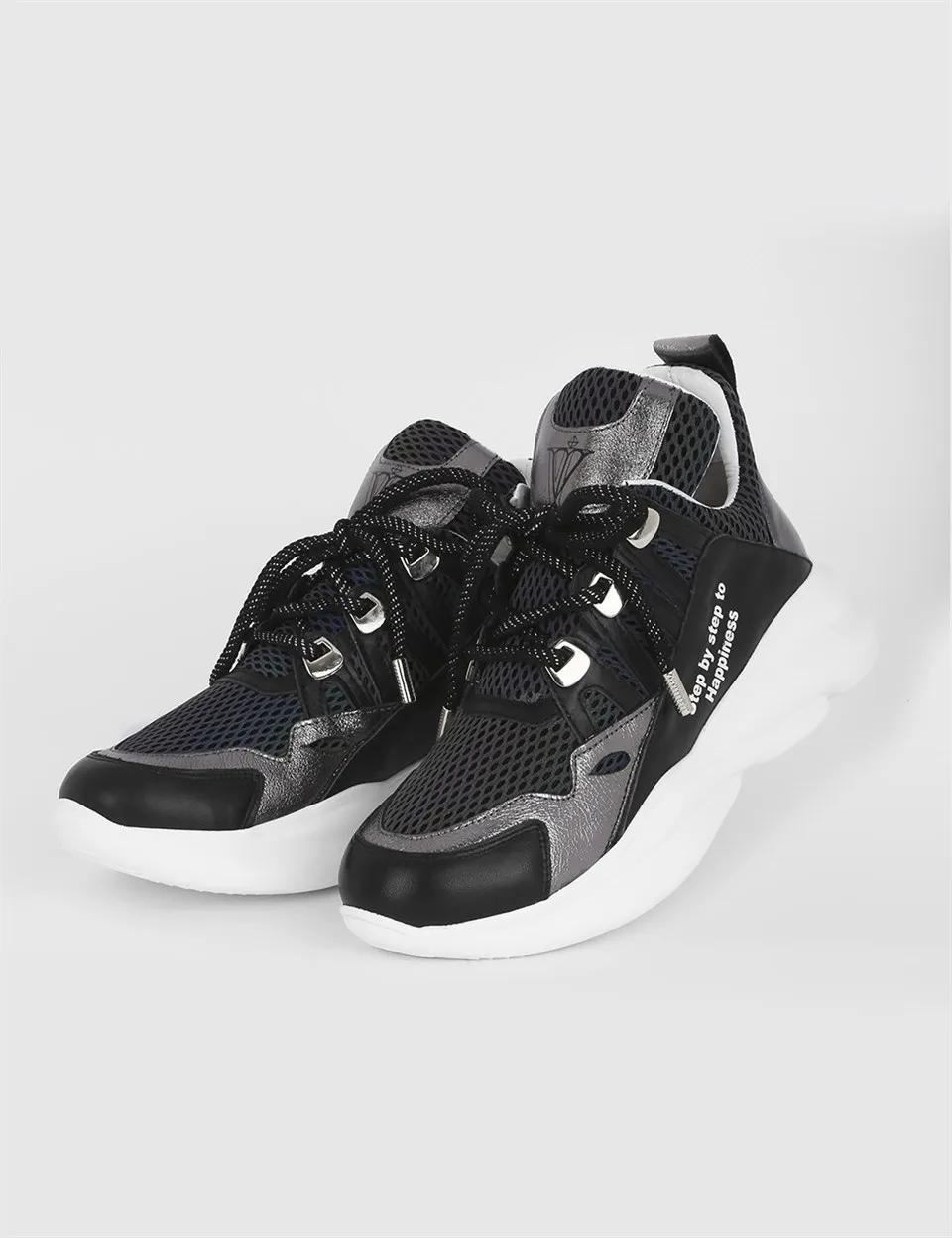 

ILVi-Genuine Leather Handmade Clone Black Leather Women's Sneaker Women Shoes 2021 Spring/Summer