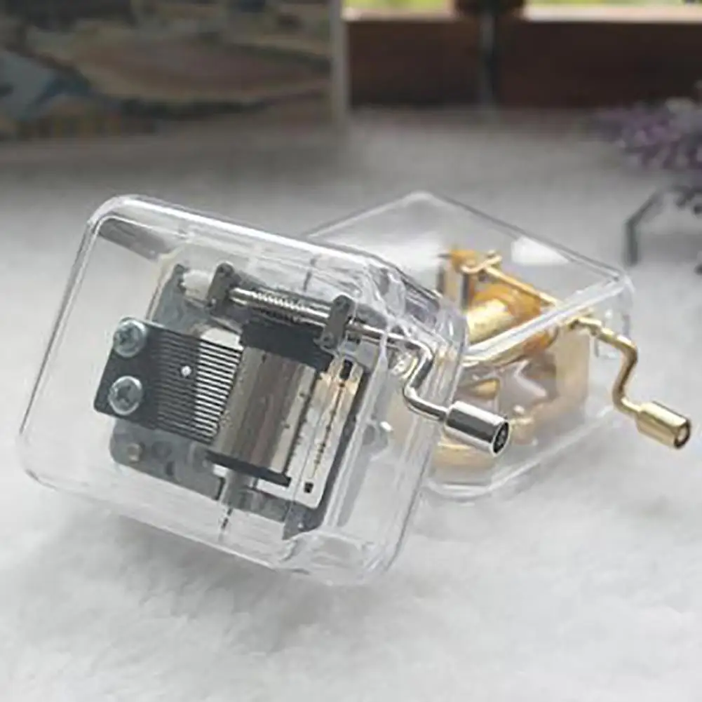 Новый мини прозрачный легкий акриловый ручной музыкальный механизм музыкальная