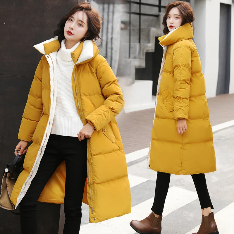 

Korean Winter Jacket Women Fashion Parka Long Coat Down Cotton Padded Jackets Parkas Abrigos Mujer Invierno 2020 KJ2742
