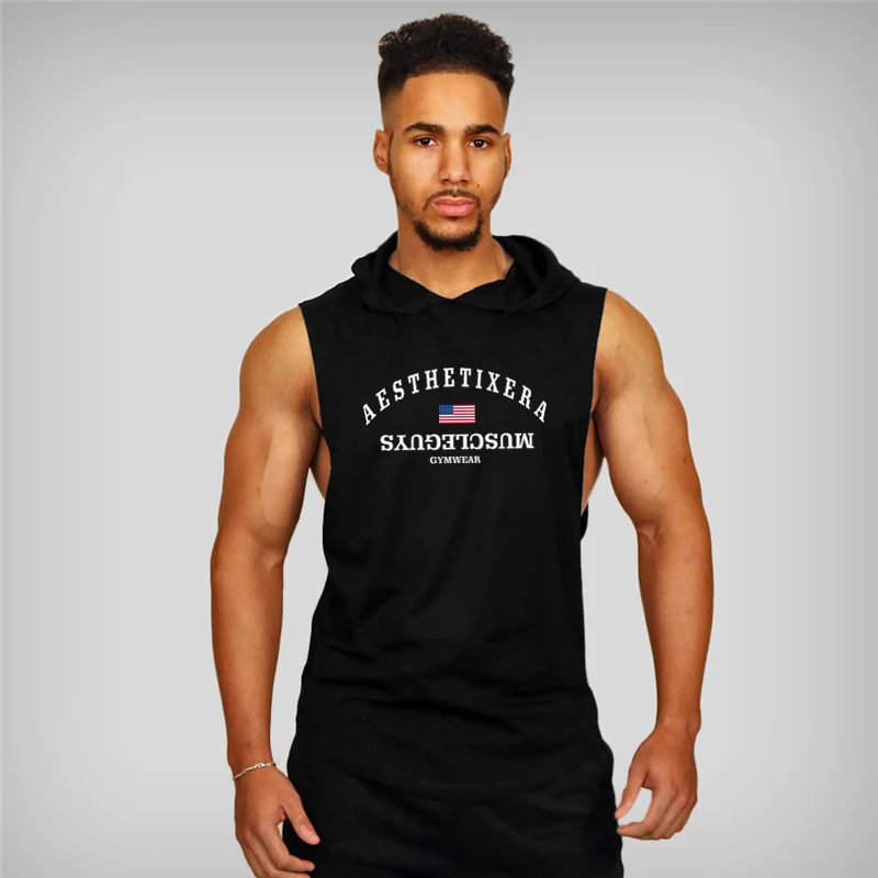 

Brand Singlet Fitness Tops Sportswear Cotton Tank Top Men Vest Bodybuilding Muscle Tops Sleeveless Shirt Casual Gyms Clothing