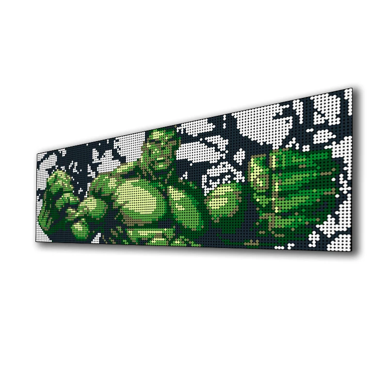 

MOC 3D Green Giant Doctor Wonder Art Pixel Painting Art Classic Movie Frame Home Decoration DIY Blocks Toy Kid Birthday Gift