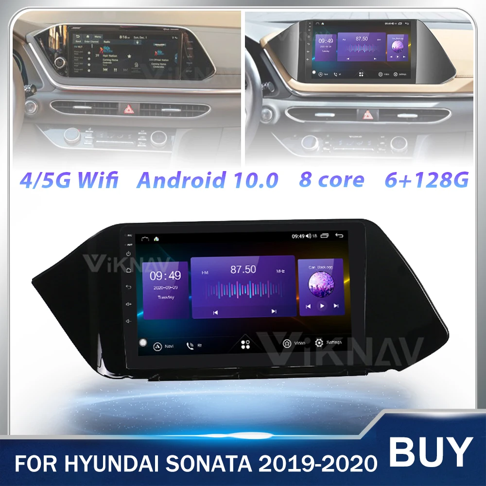 

10 Inch Android Car DVD Player GPS Navigation Head Unit For Hyundai Sonata 2019 2020 Car multimedia Player stereo radio 128g