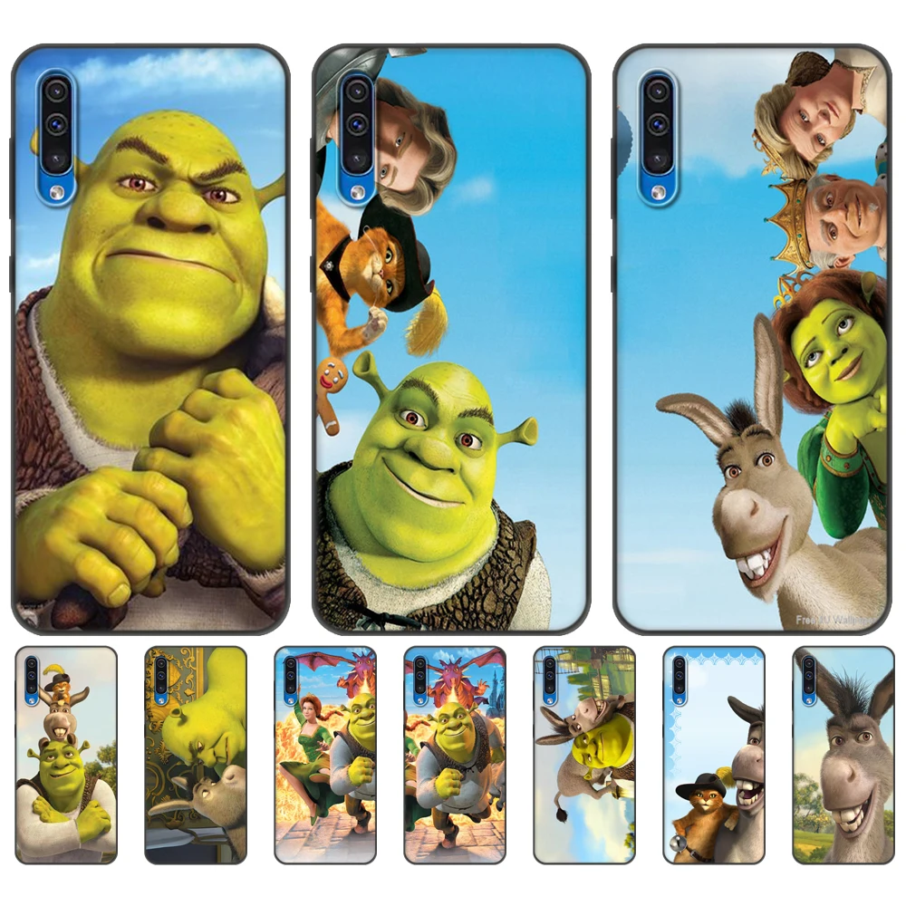 

Black tpu Case For Samsung Galaxy A50 50S A30S A10 A01 A11 A21S A31 A41 A51 A71 M21 M30S S10 LITE Cartoon SShrek phone covers