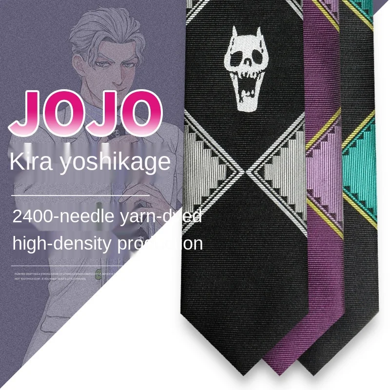 Галстук для косплея с мотивом аниме принтом Необычные приключения Джоджо Кира