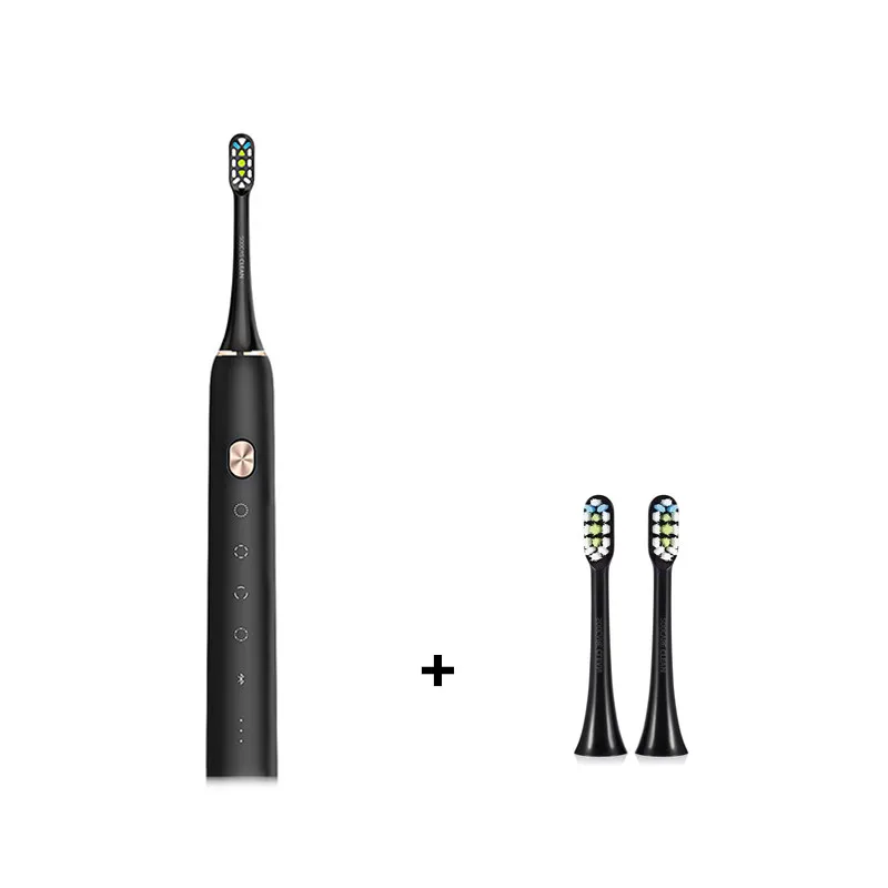 Black kit 11 зубная щетка Soocare X3 Soocas обновленная электрическая звуковая Смарт чистая Bluetooth Водонепроницаемая беспроводная зарядка Mi Home APP - Цвет: Black kit