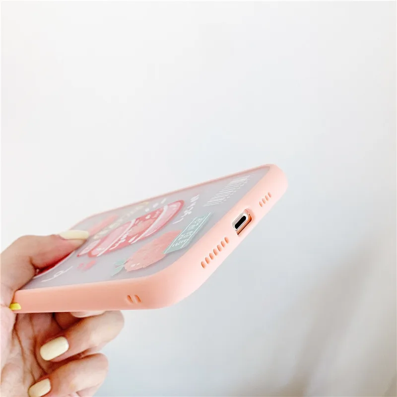 Чехол для iPhone Xs Max с изображением розового личи сока милый мягкий модный защитный