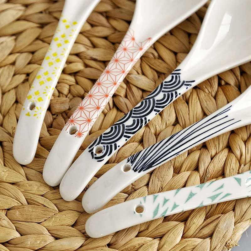 4 шт./компл. керамика столовая ложка суповая большой Размеры фарфоровая посуда