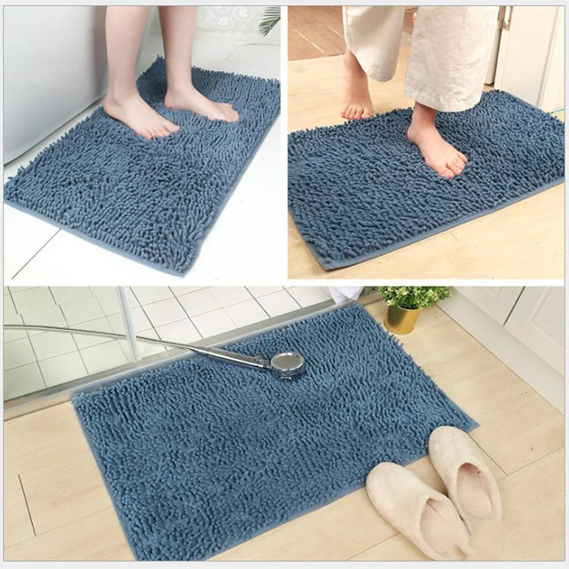 

1PC Coral Velvet Non-slip Bath Mats Cheap Doormat Thicken Carpet Mat for Kitchen Water Absorption Rug Pad Bathroom Floor Mats