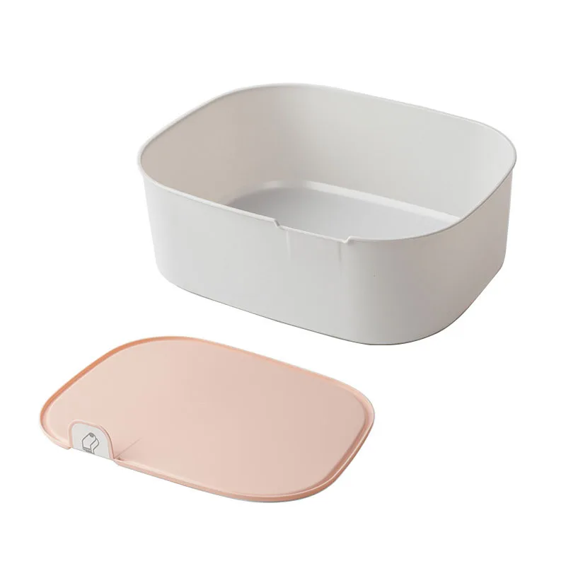 oval Pink 1 lid Бытовая пластиковая коробка для хранения нижнего белья с отметкой отсек шкаф Органайзер с крышкой для нижнего белья носки - Цвет: oval Pink 1 lid