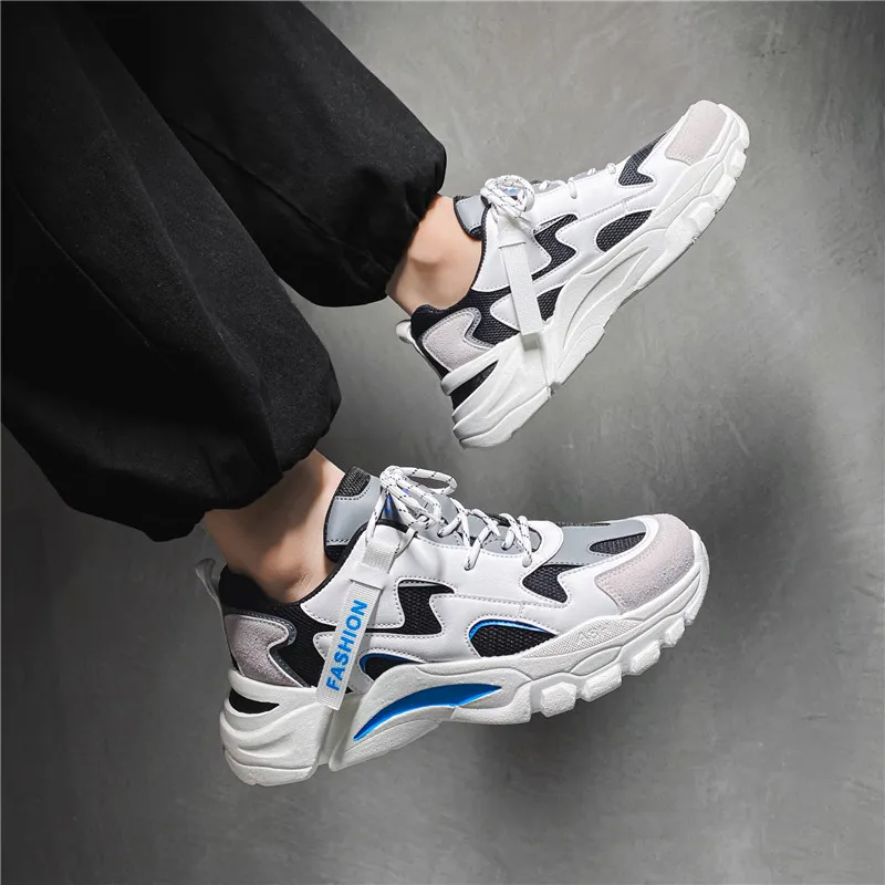 

Mens Platform Chuny Sneakers Summer Spring Men Fashion Patchwork Shoes Casual Lace Up Sports Outdoor Comfortable Footwear 39-44