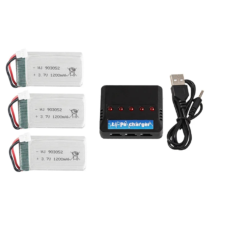 3 7 V 1200MAh с блоками зарядного устройства для SYMA X5 X5C X5SC X5SH X5SW M18 H5P Дрон Quodcopter