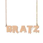 Персонализированные Bratz имя ожерелье, пользовательские крутые кровянистые искусства имя ожерелье из нержавеющей стали Хэллоуин день детей мальчиков ювелирные изделия подарок