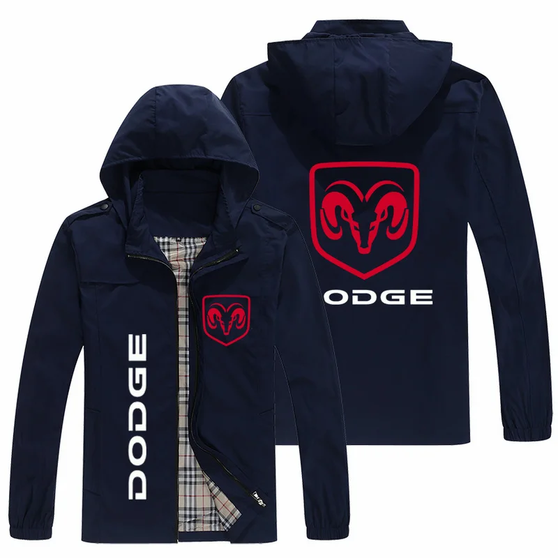 

2021 New Fashion Dodge Logo Hoodies Men's Spring Autumn Casual Sweatshirt Zipper Cardigan Jacket Coat